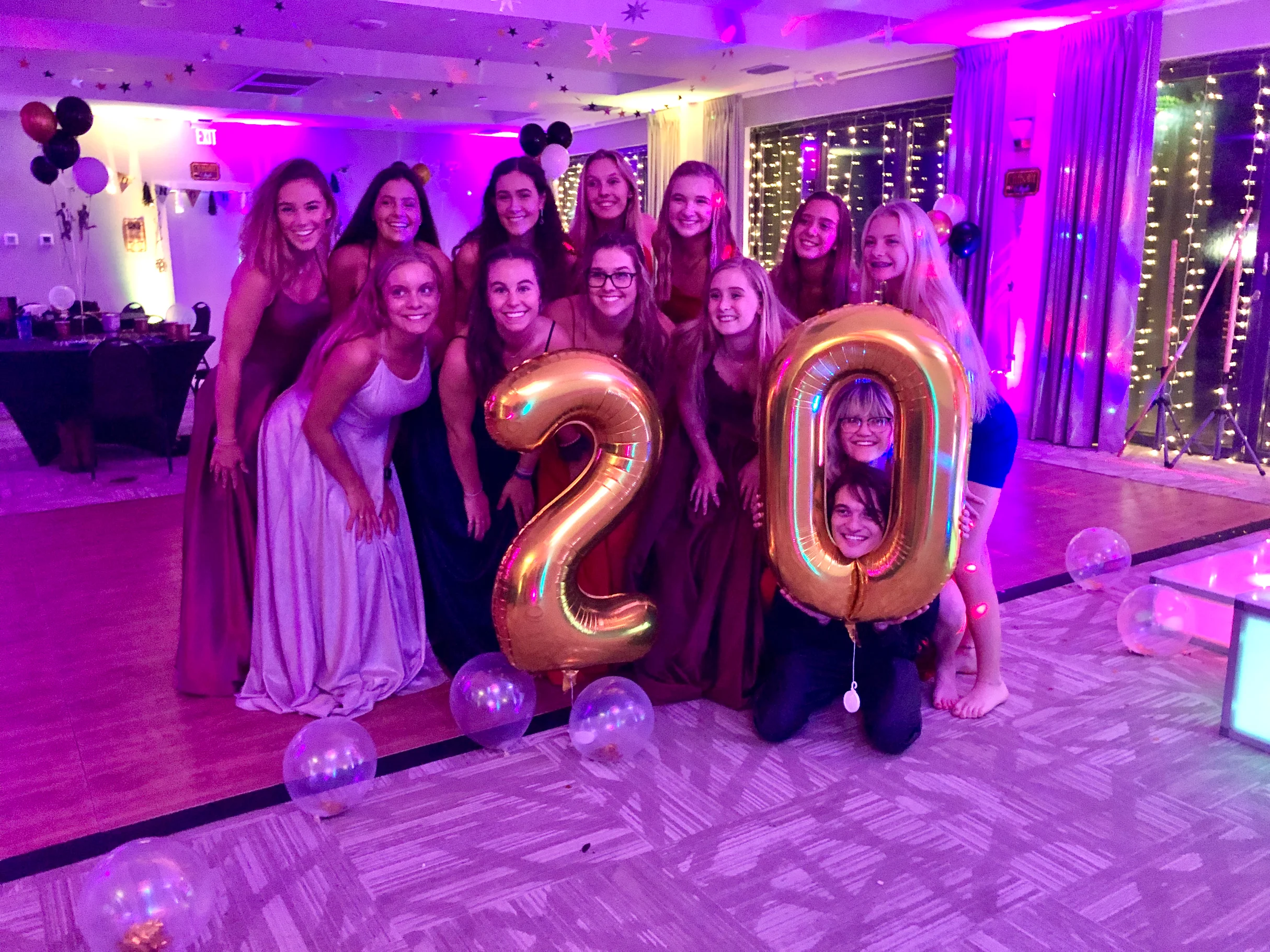 Birthday or milestone celebration, confetti in the air