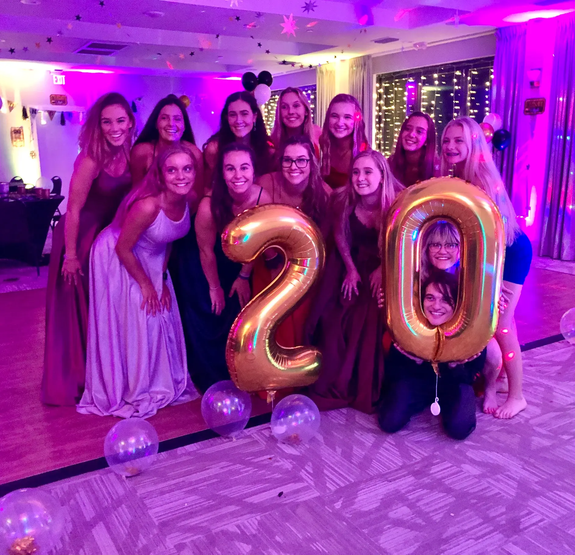 Photo taken at a private graduation party of a group of girls that graduated in 2020.
