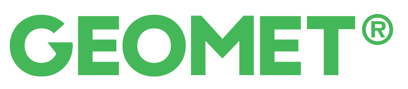 Green uppercase text spelling GEOMET with a registered trademark symbol.