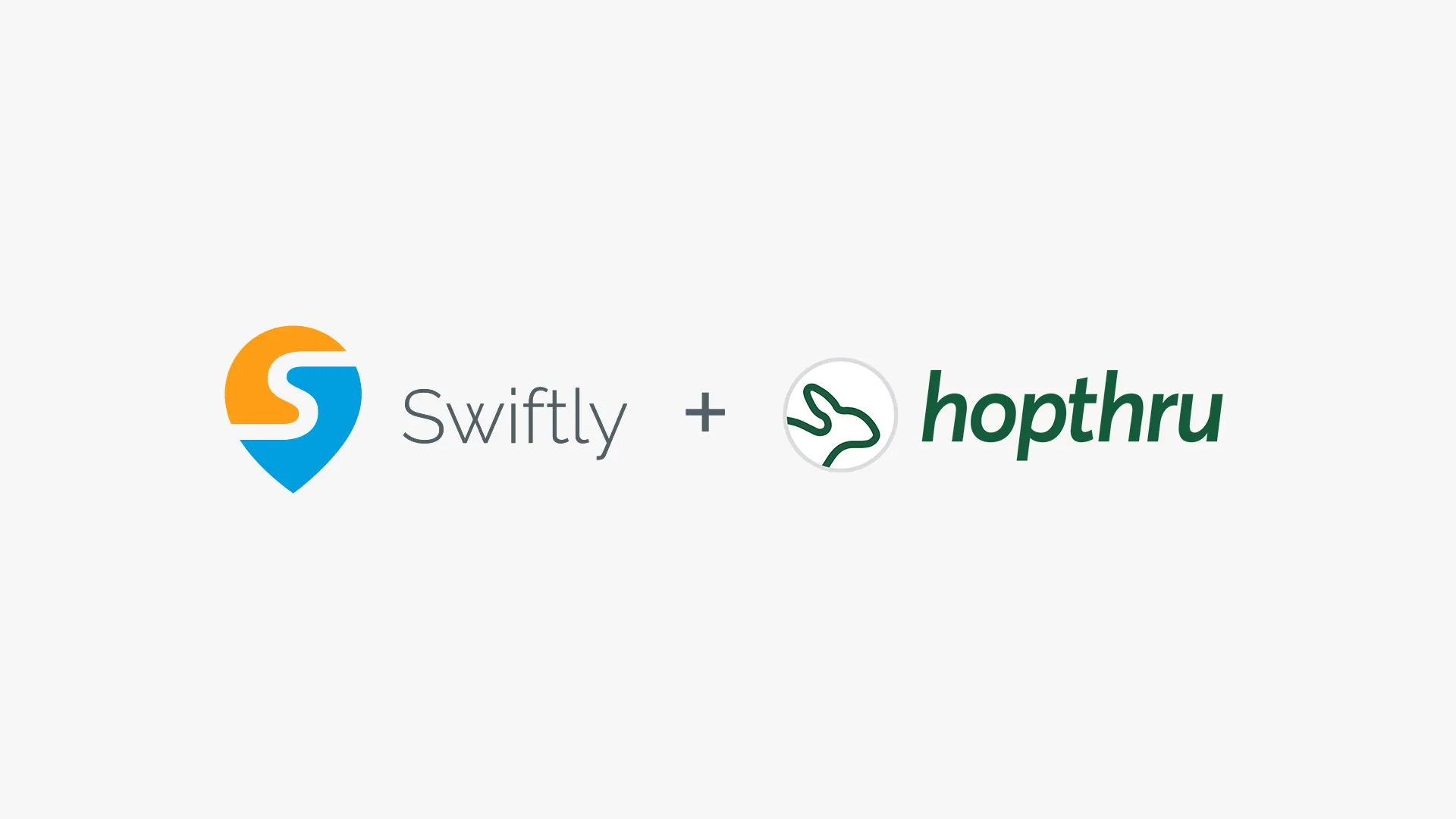 Graphic showing Hopthru and Swiftly logos