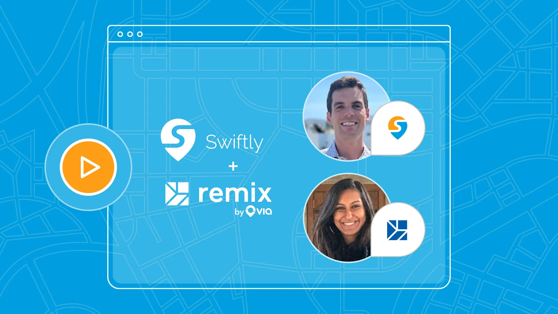 Swiftly and Remix logos for upcoming webinar with speaker photos