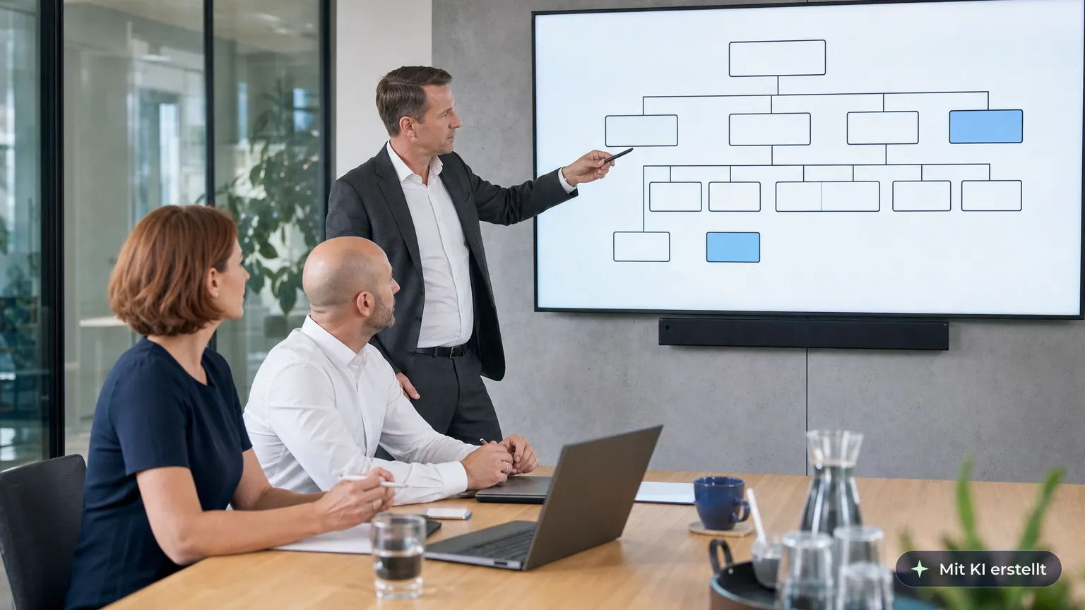 Holding company compliance head agrees group-wide rules with the managing directors of two subsidiaries