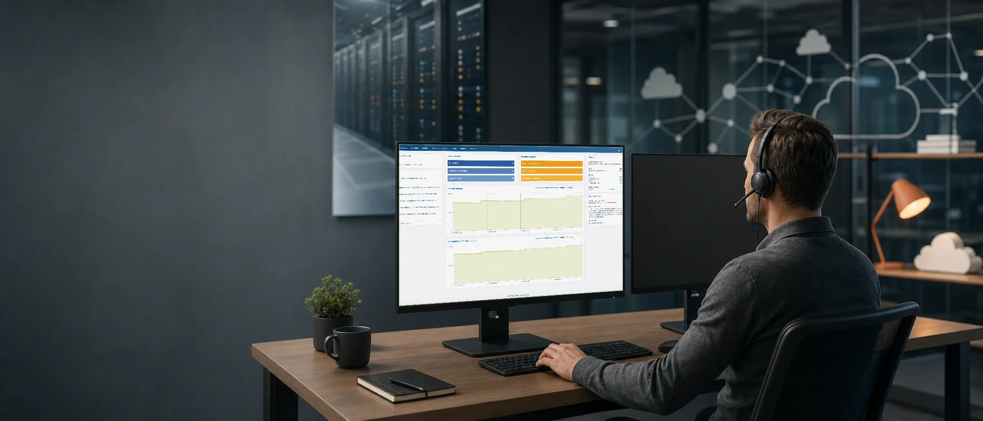 Cloud admin preparing on-demand demo labs