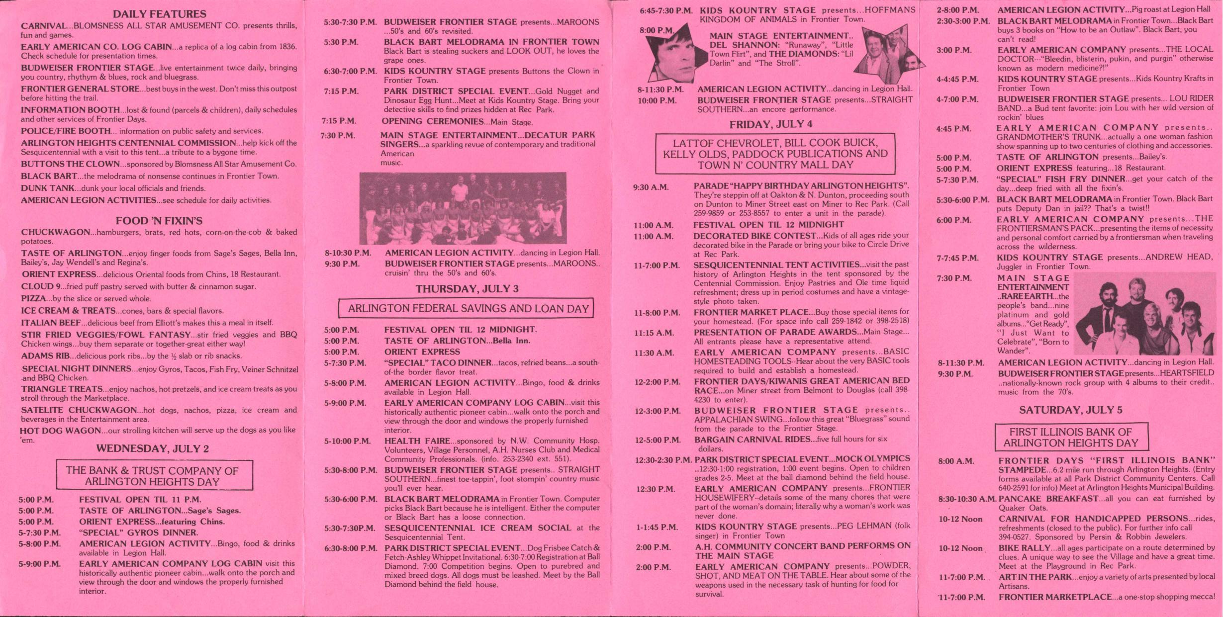 Frontier Days 1986 brochure, page 2