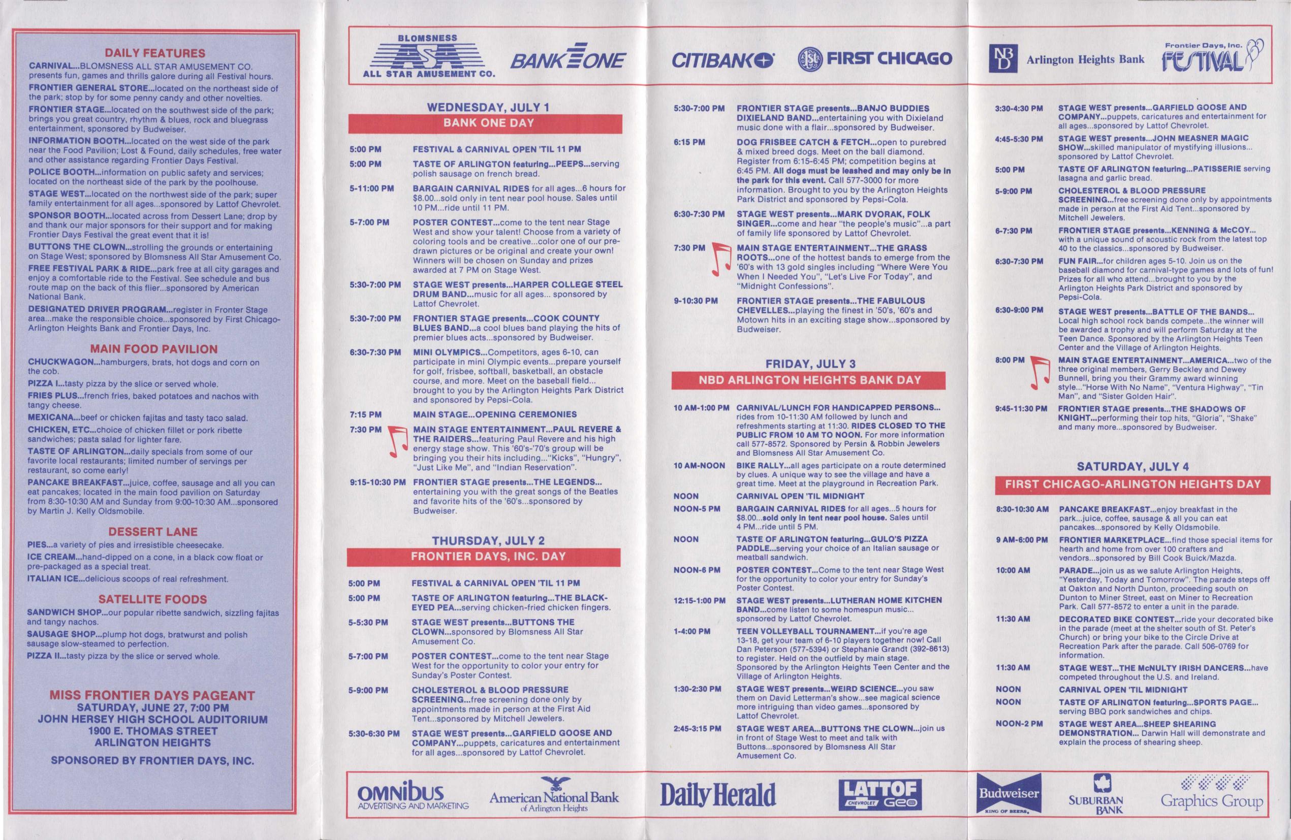 Frontier Days 1992 brochure, page 2