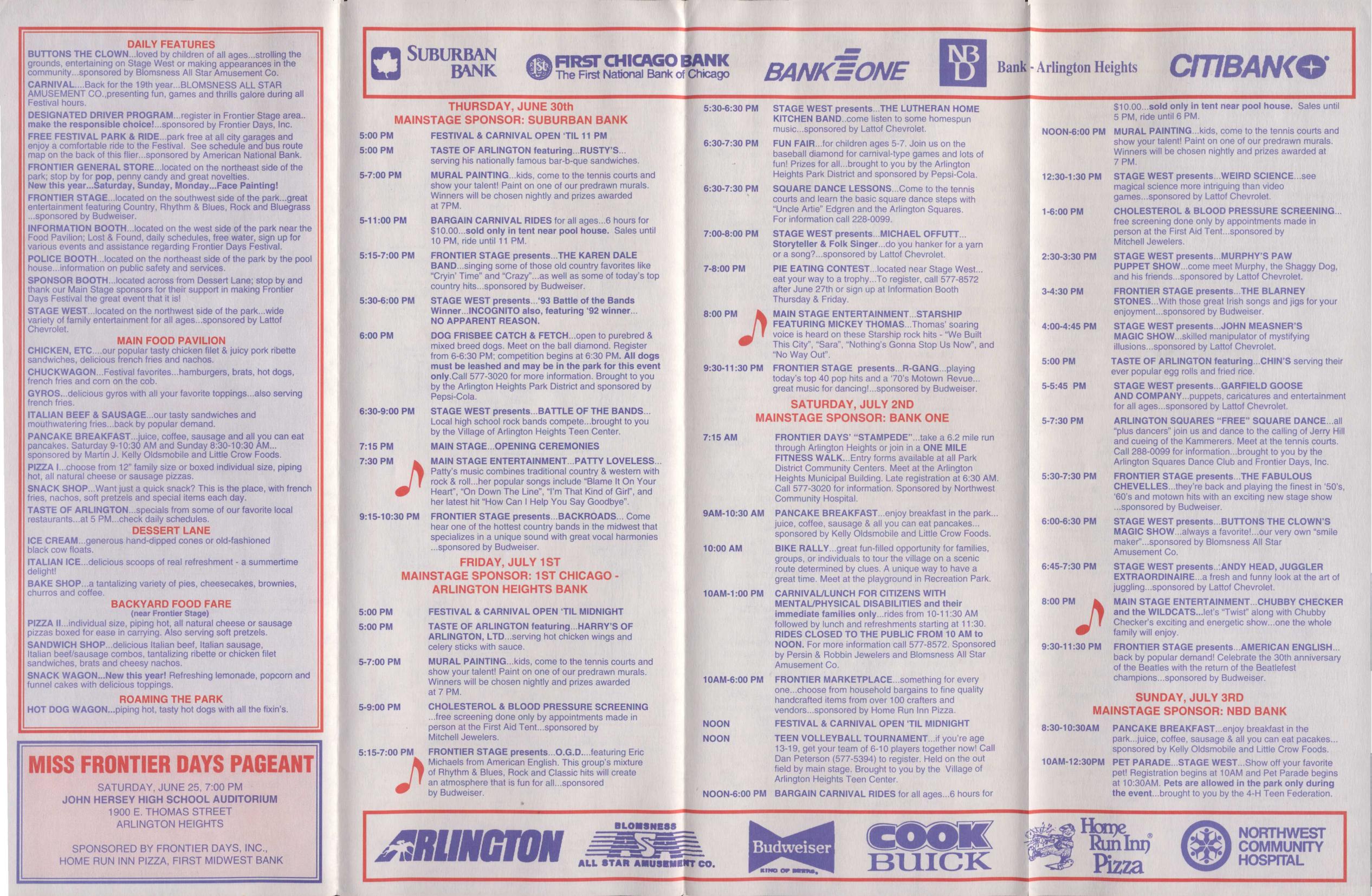 Frontier Days 1994 brochure, page 2