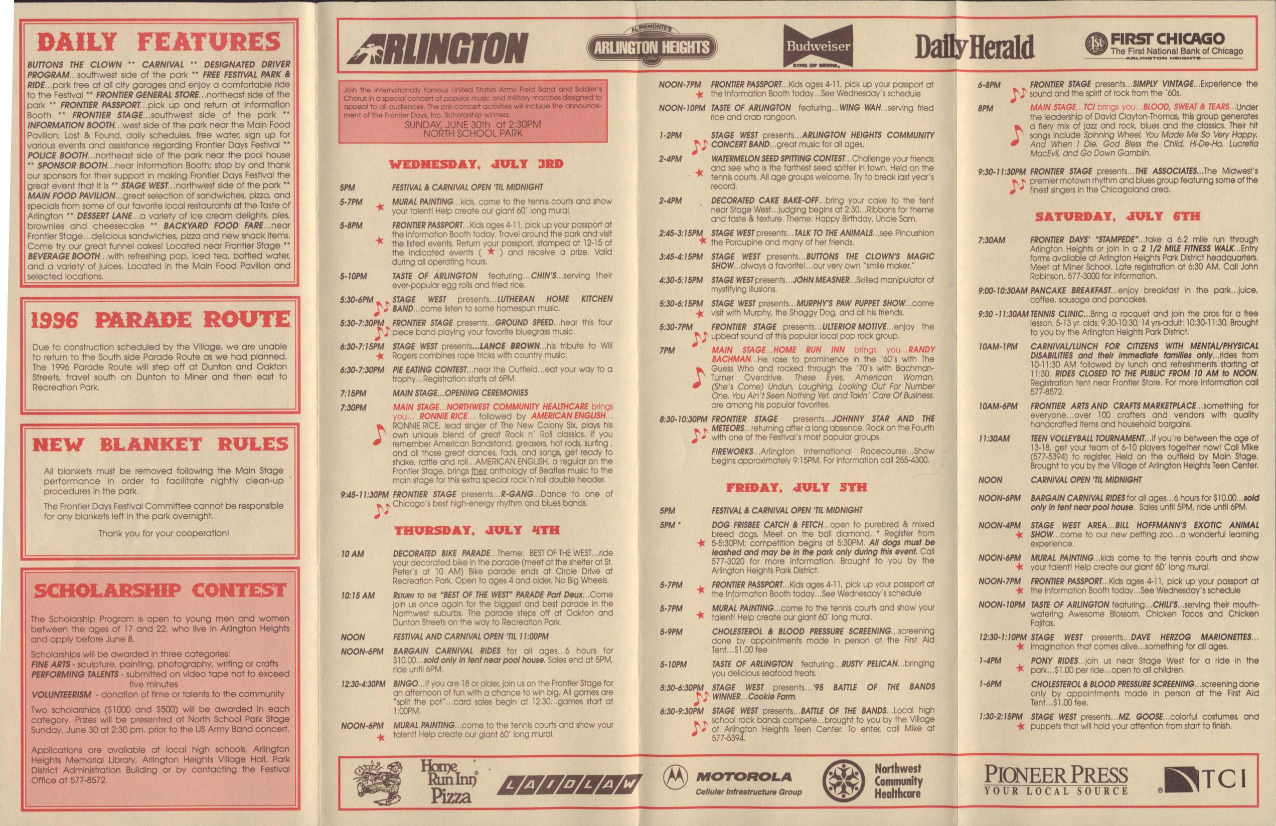 Frontier Days 1996 brochure, page 2