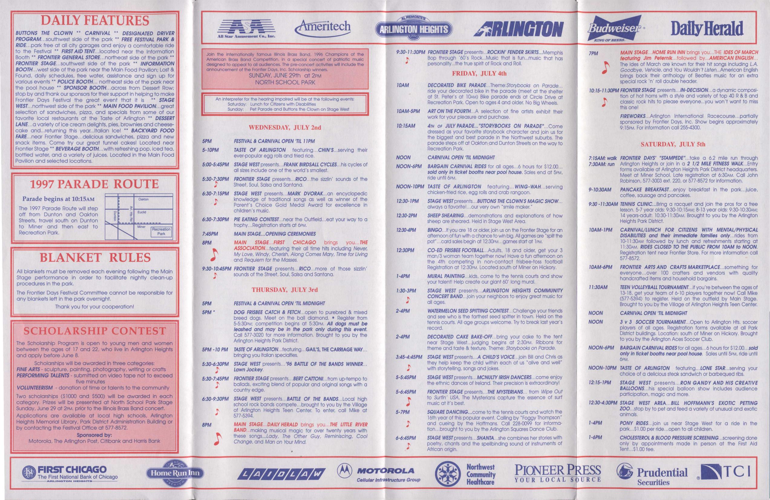 Frontier Days 1997 brochure, page 2