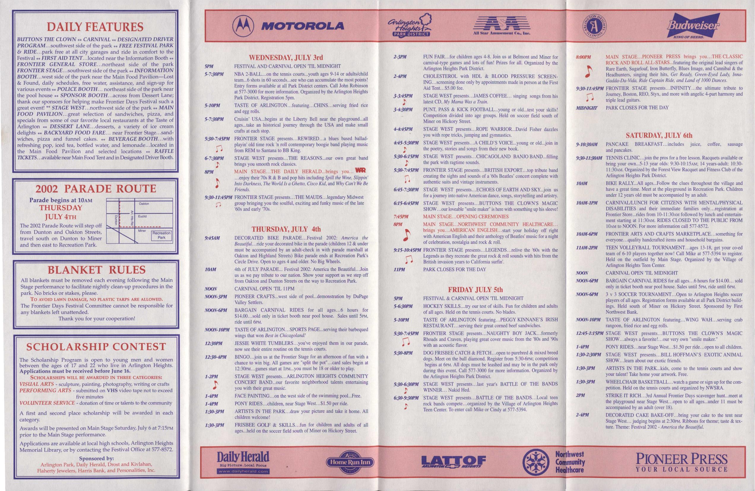 Frontier Days 2002 brochure, page 2