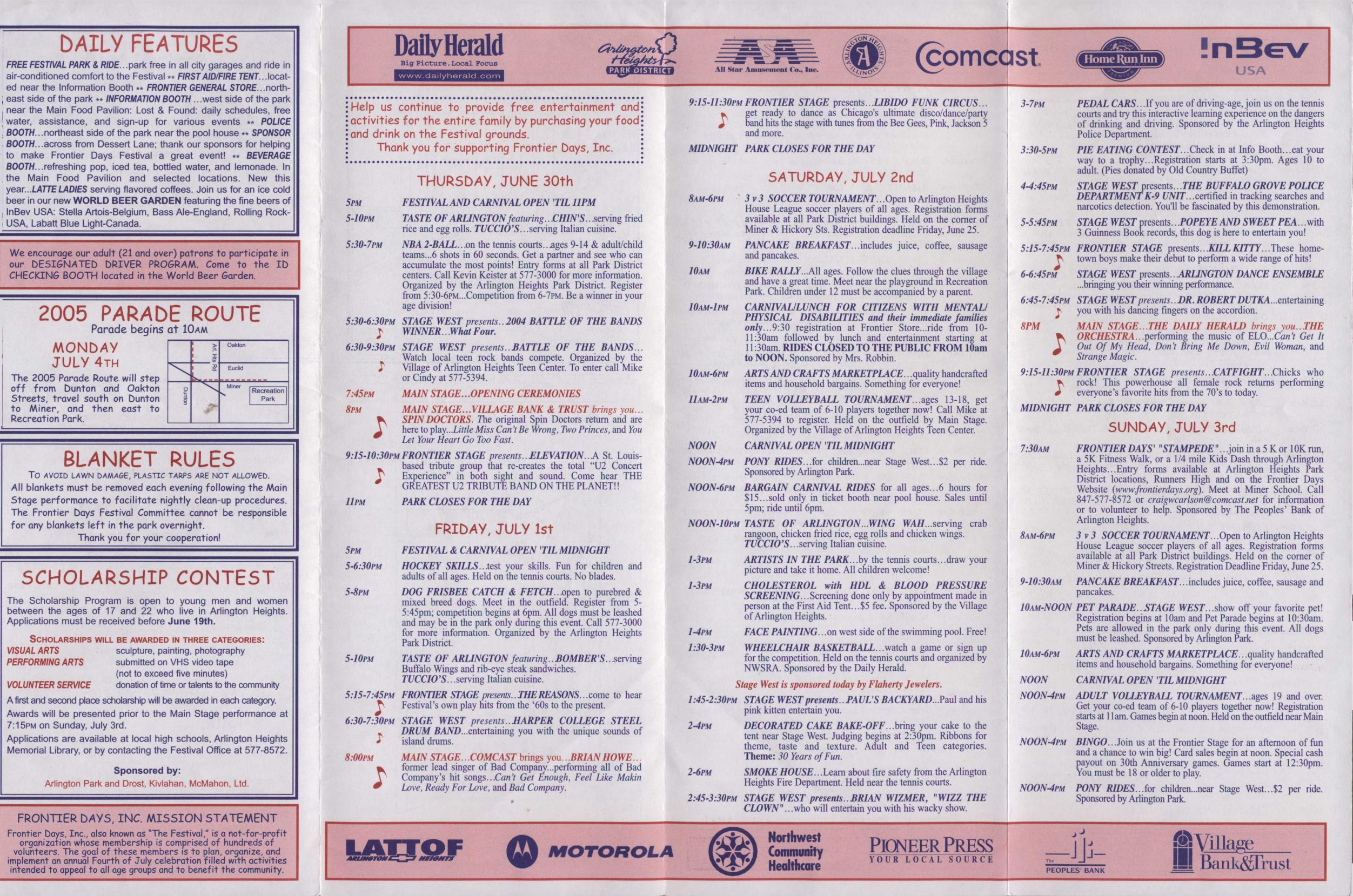 Frontier Days 2005 brochure, page 2