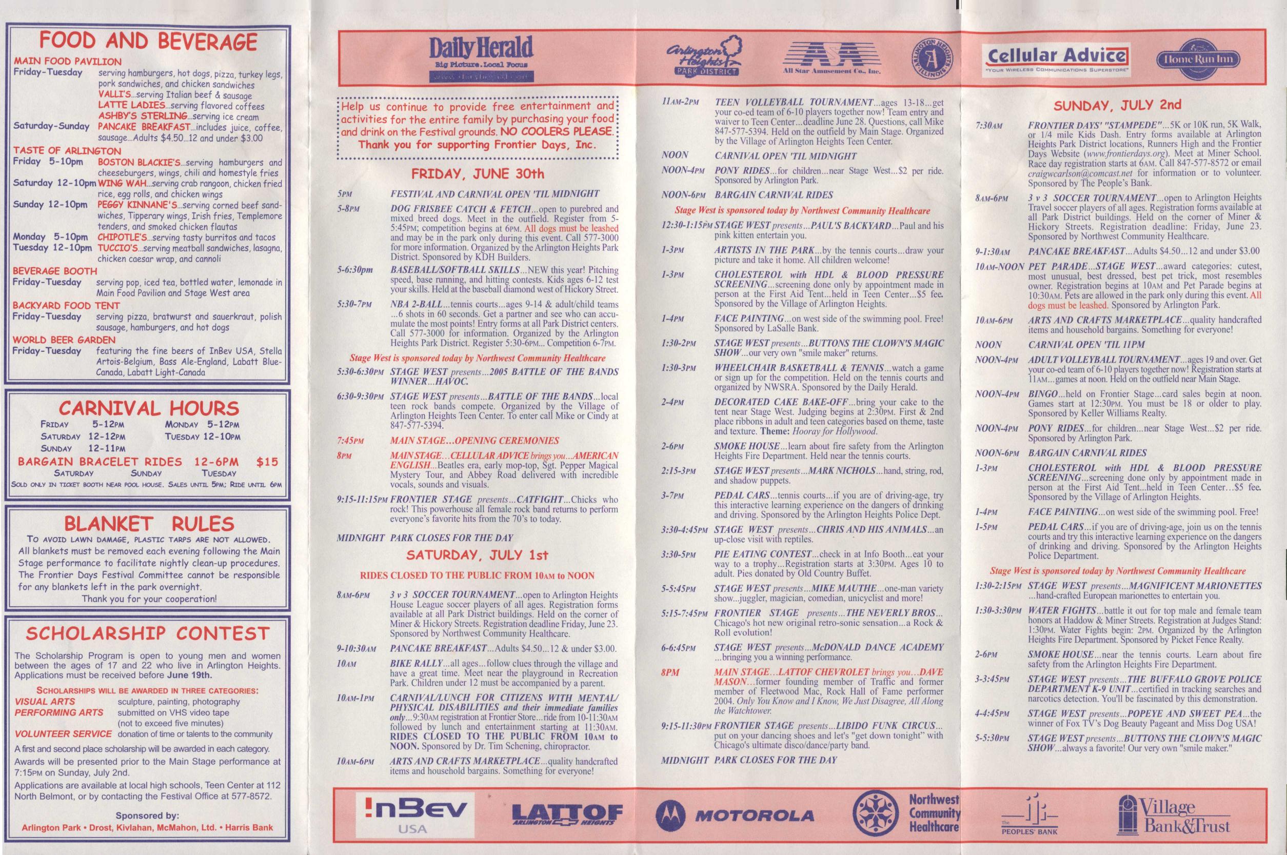 Frontier Days 2006 brochure, page 2
