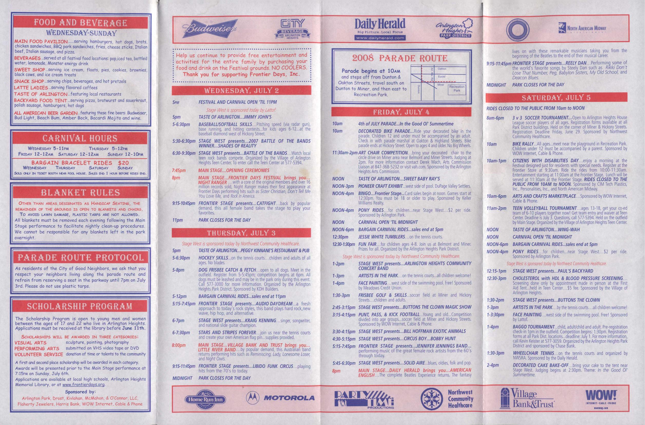 Frontier Days 2008 brochure, page 2