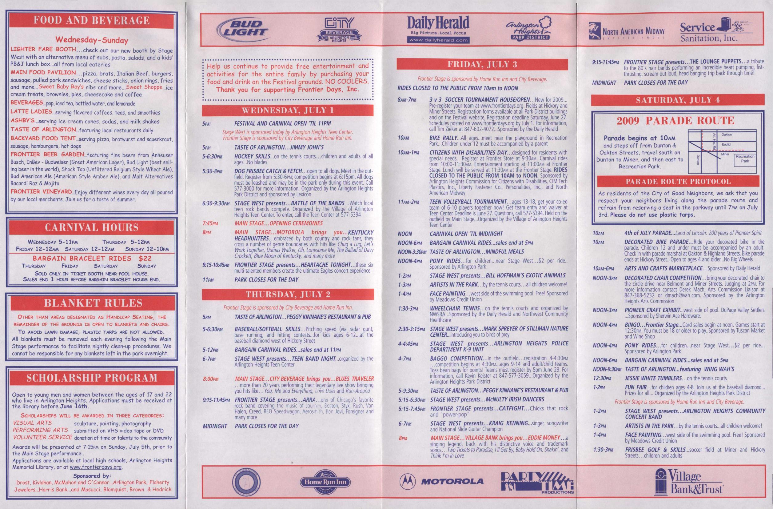 Frontier Days 2009 brochure, page 2