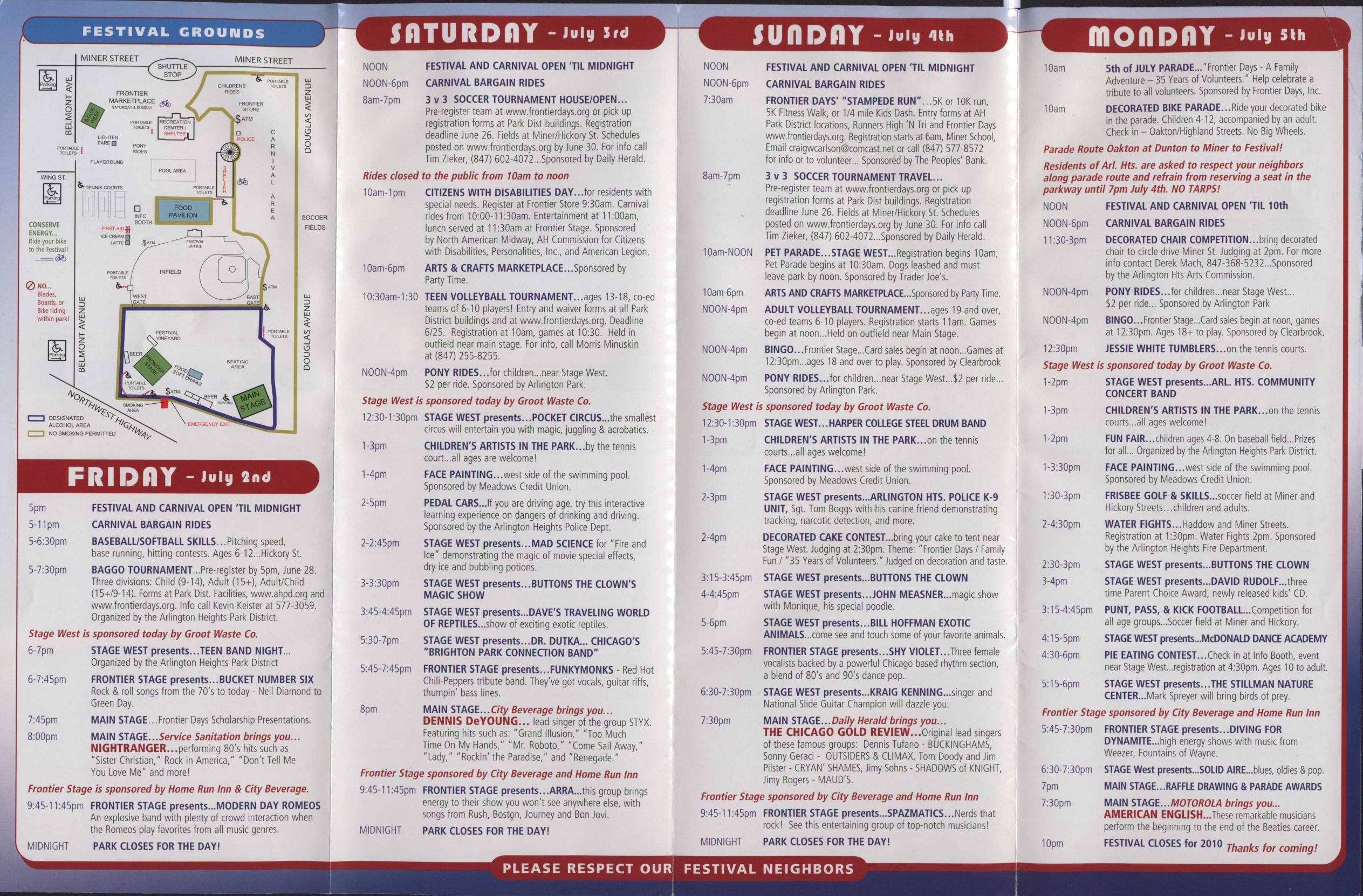 Frontier Days 2010 brochure, page 2