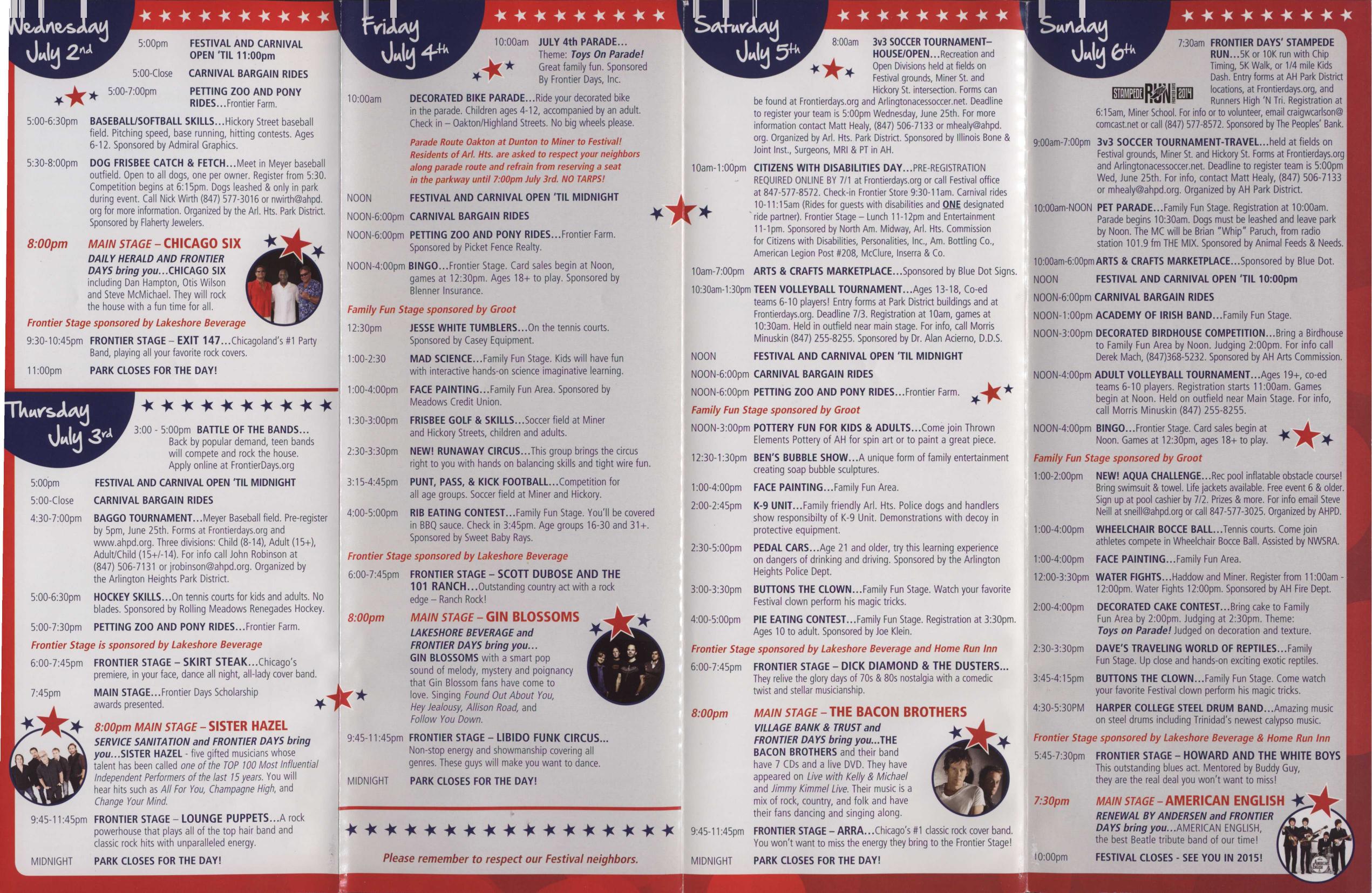 Frontier Days 2014 brochure, page 2