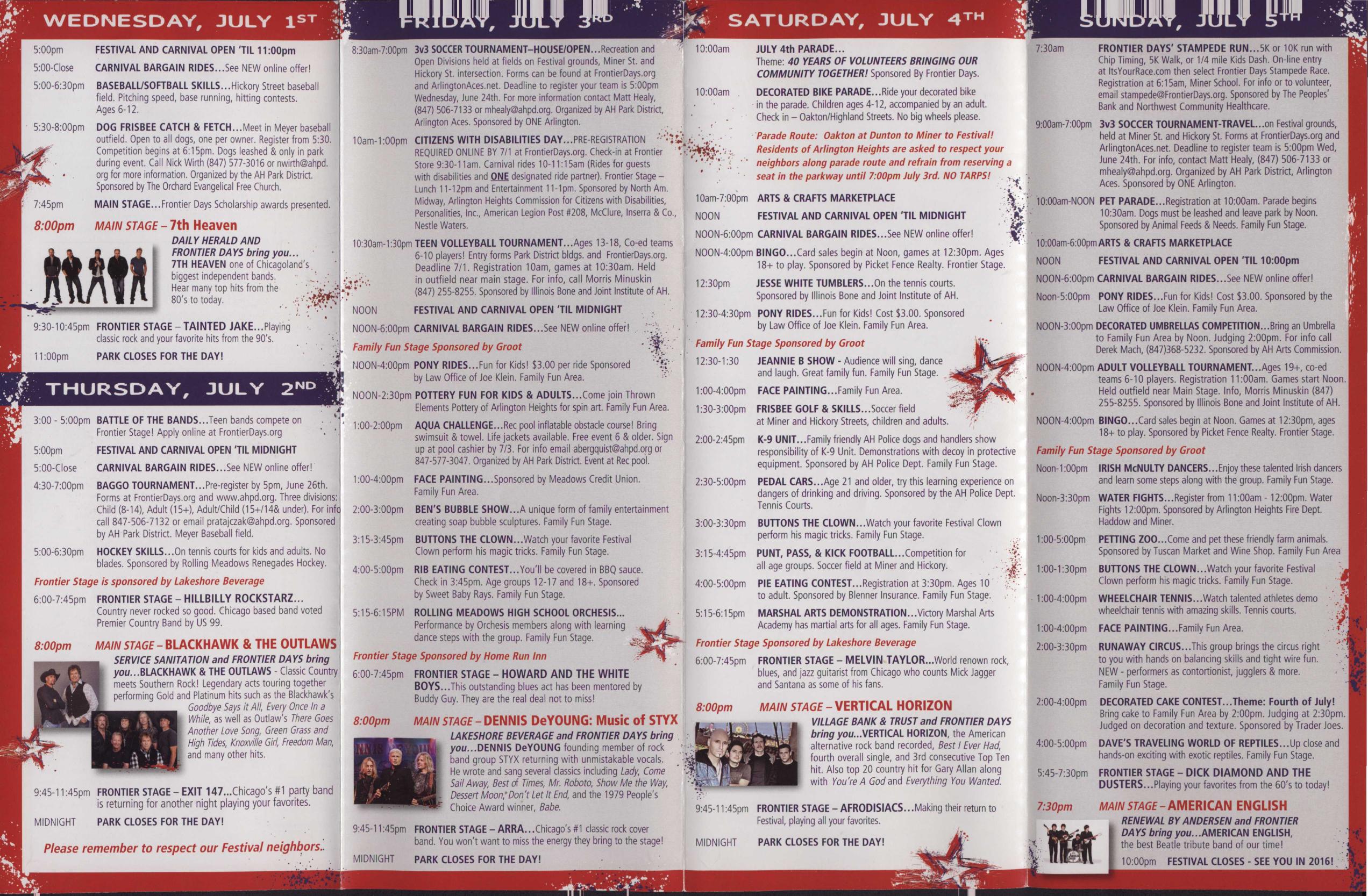 Frontier Days 2015 brochure, page 2