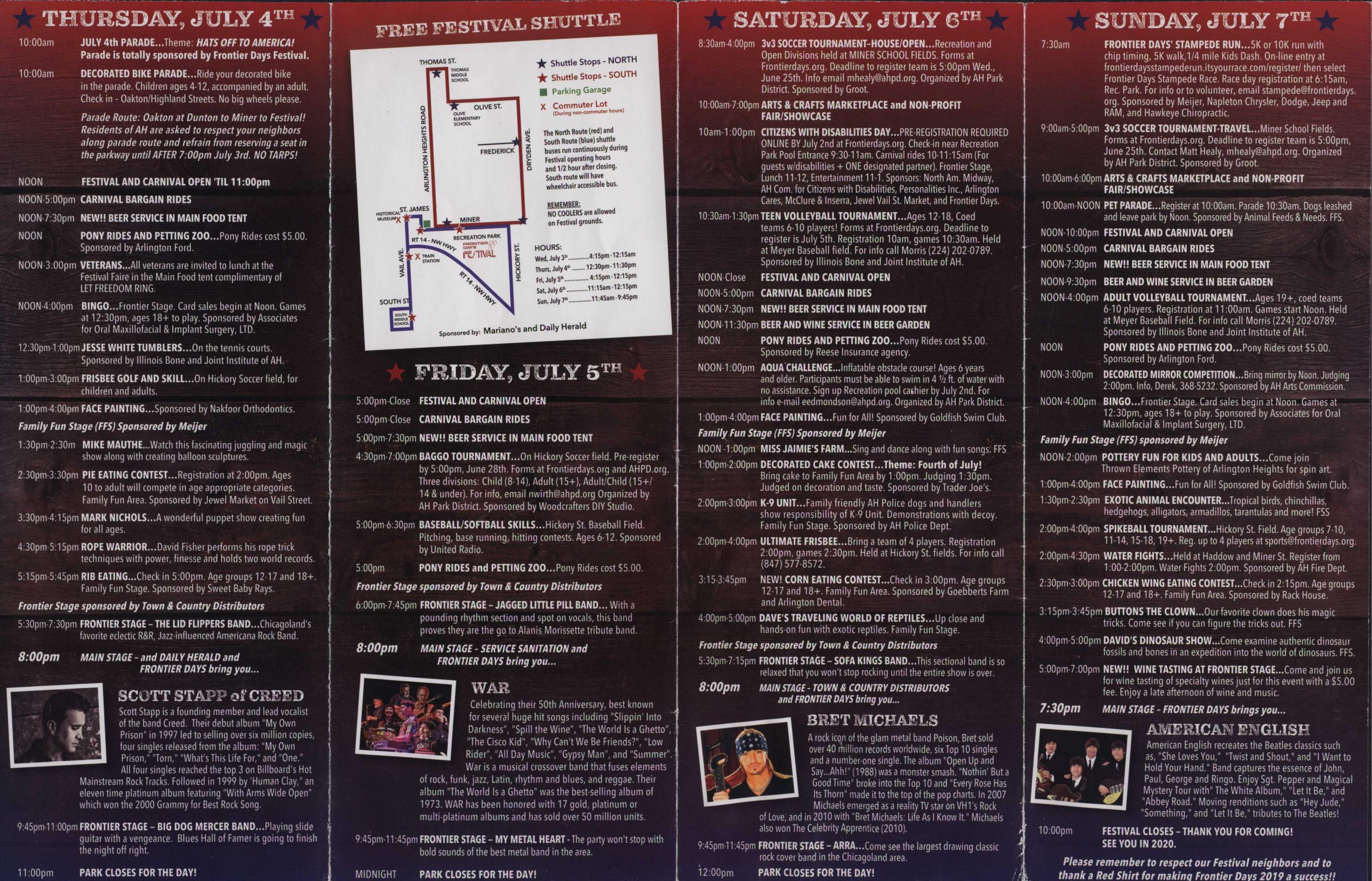 Frontier Days 2019 brochure, page 2