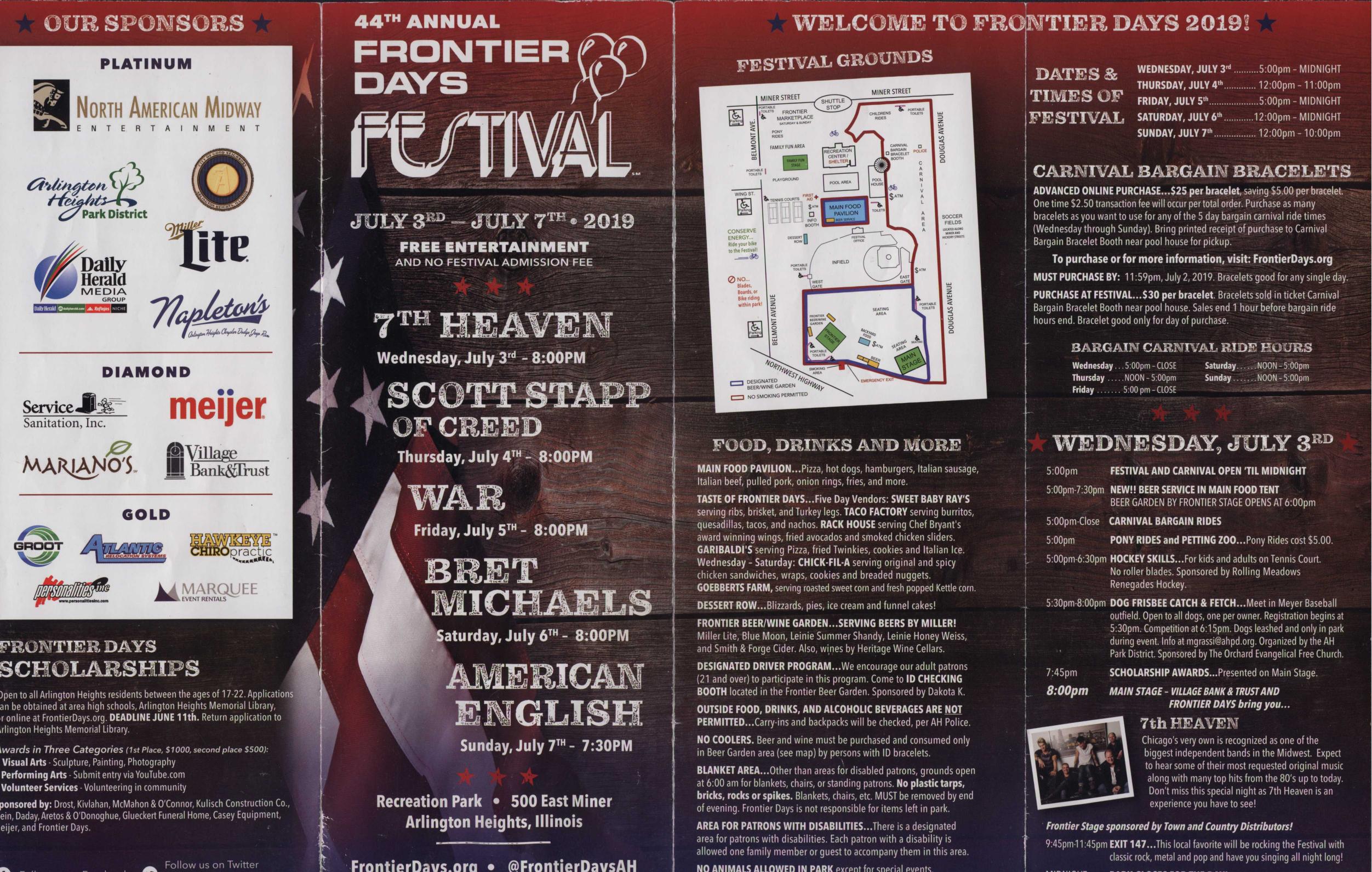 Frontier Days 2019 brochure, page 1