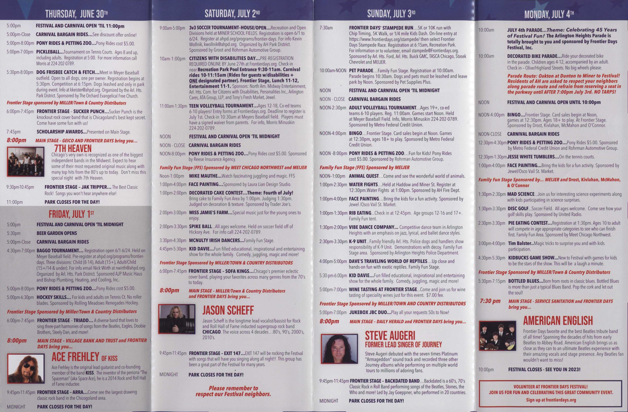 Frontier Days 2022 brochure, page 2