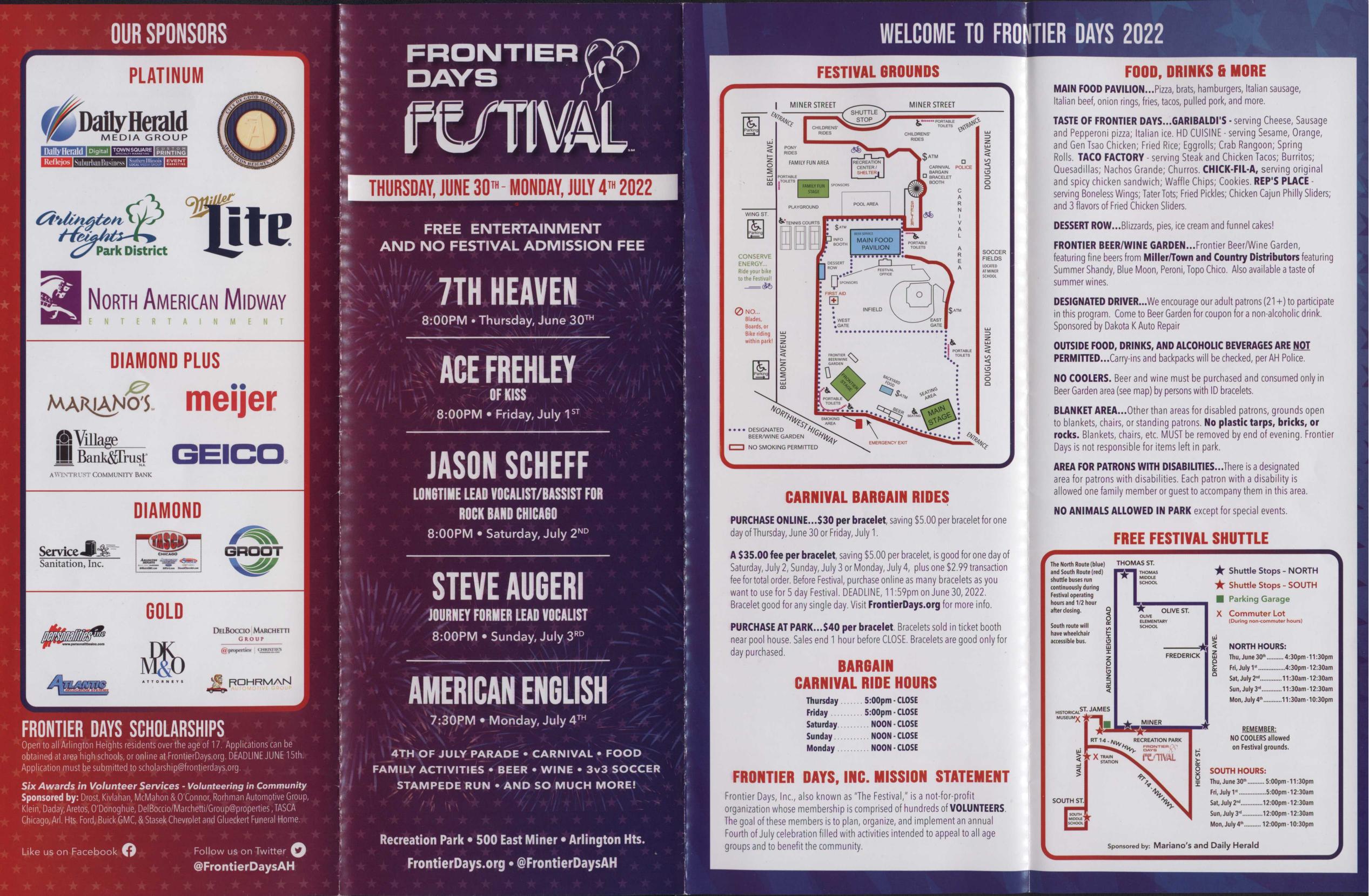 Frontier Days 2022 brochure, page 1