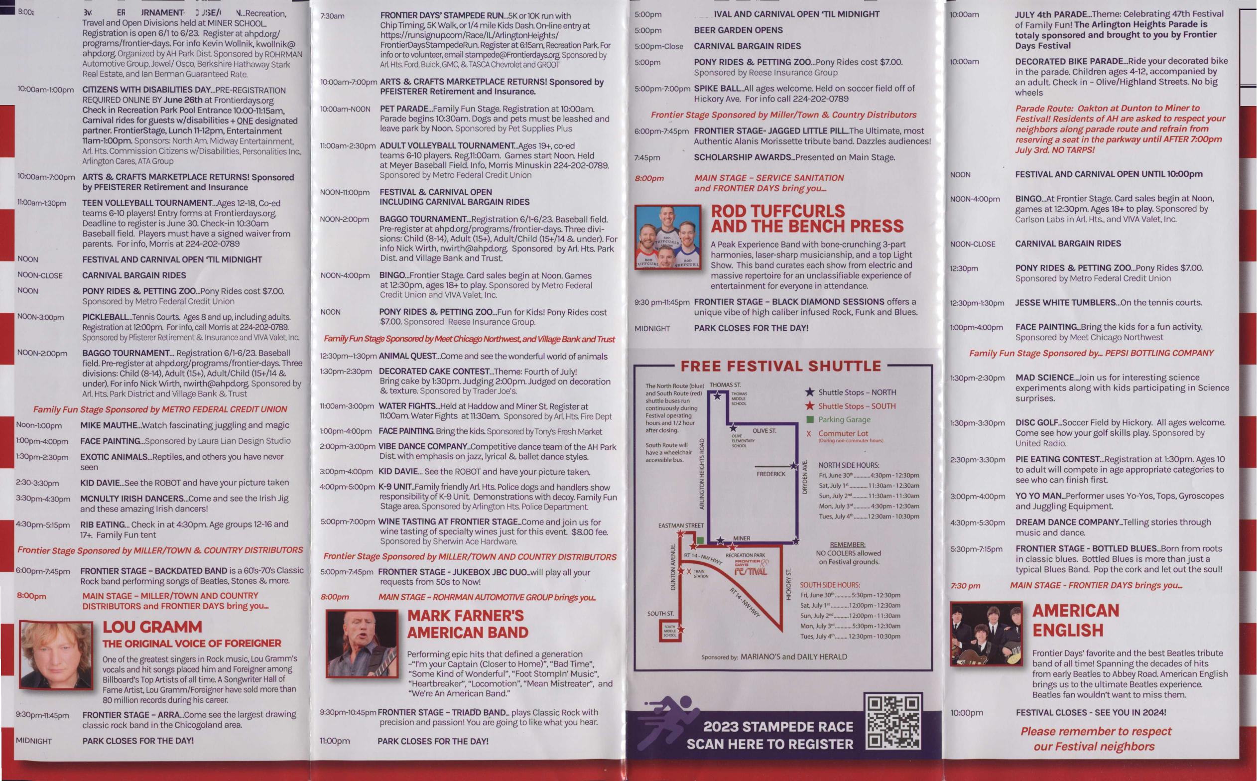 Frontier Days 2023 brochure, page 2