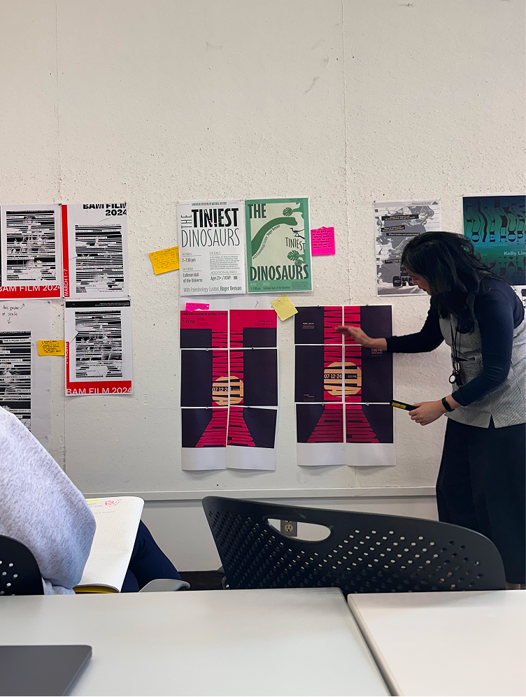 Karen Cheng gives us notes on our projects.