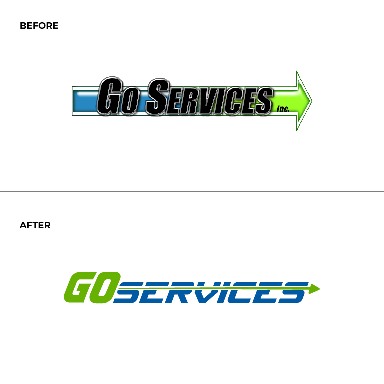 Go Services logo redesign comparison