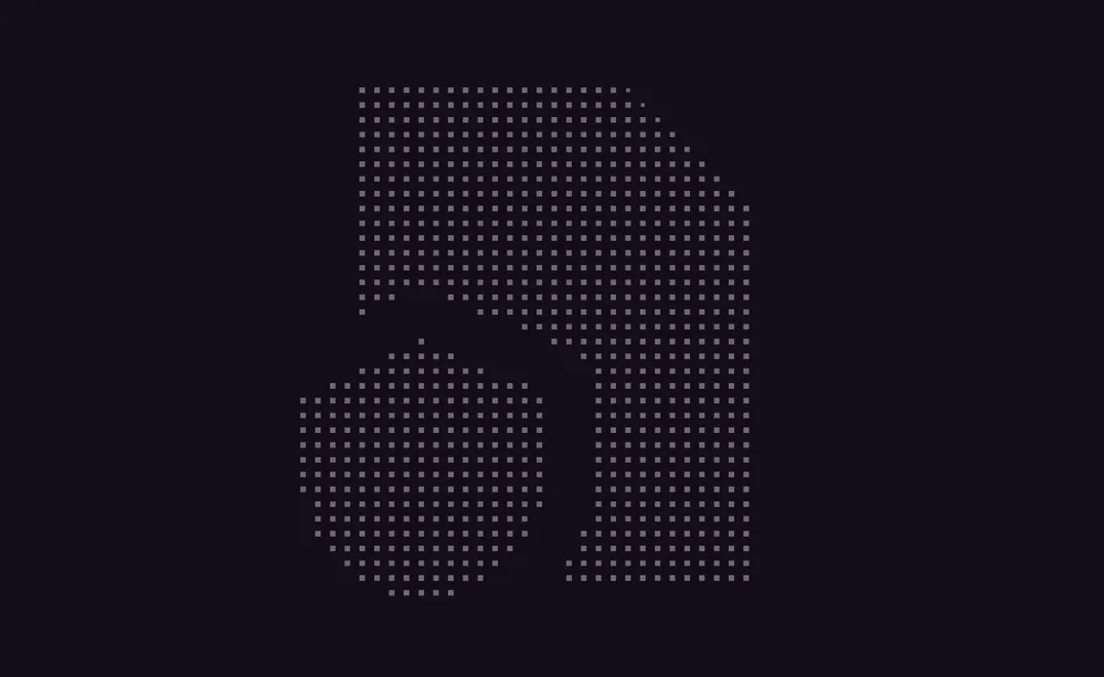 Four purple dotted right-pointing arrow shapes on a dark background.