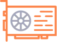 a black and orange logo