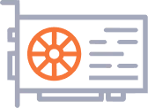 a black and orange logo