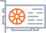 a black and orange logo