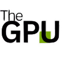 Logo text reading 'The GPU' with a green highlight inside the letter U.