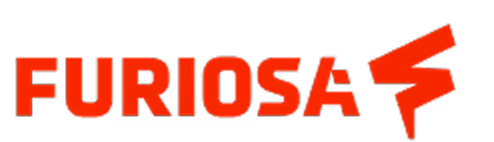 Red stylized text reading Furiosa with a custom letter F logo on the right side.