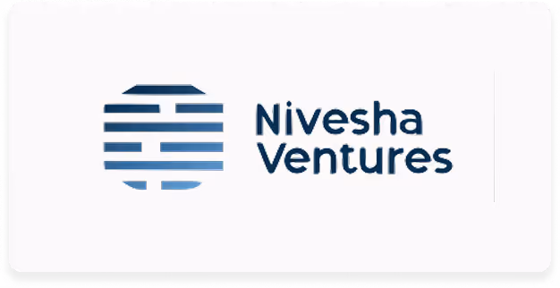 Nivesha Ventures logo with stylized horizontal lines forming a circle to the left of the text.