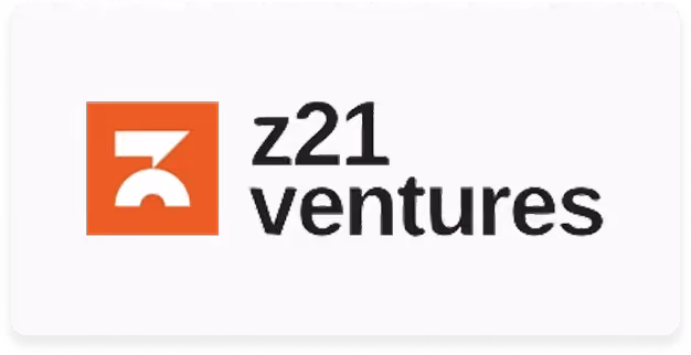 a logo with black text