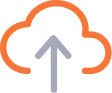 a logo of a cloud with an arrow