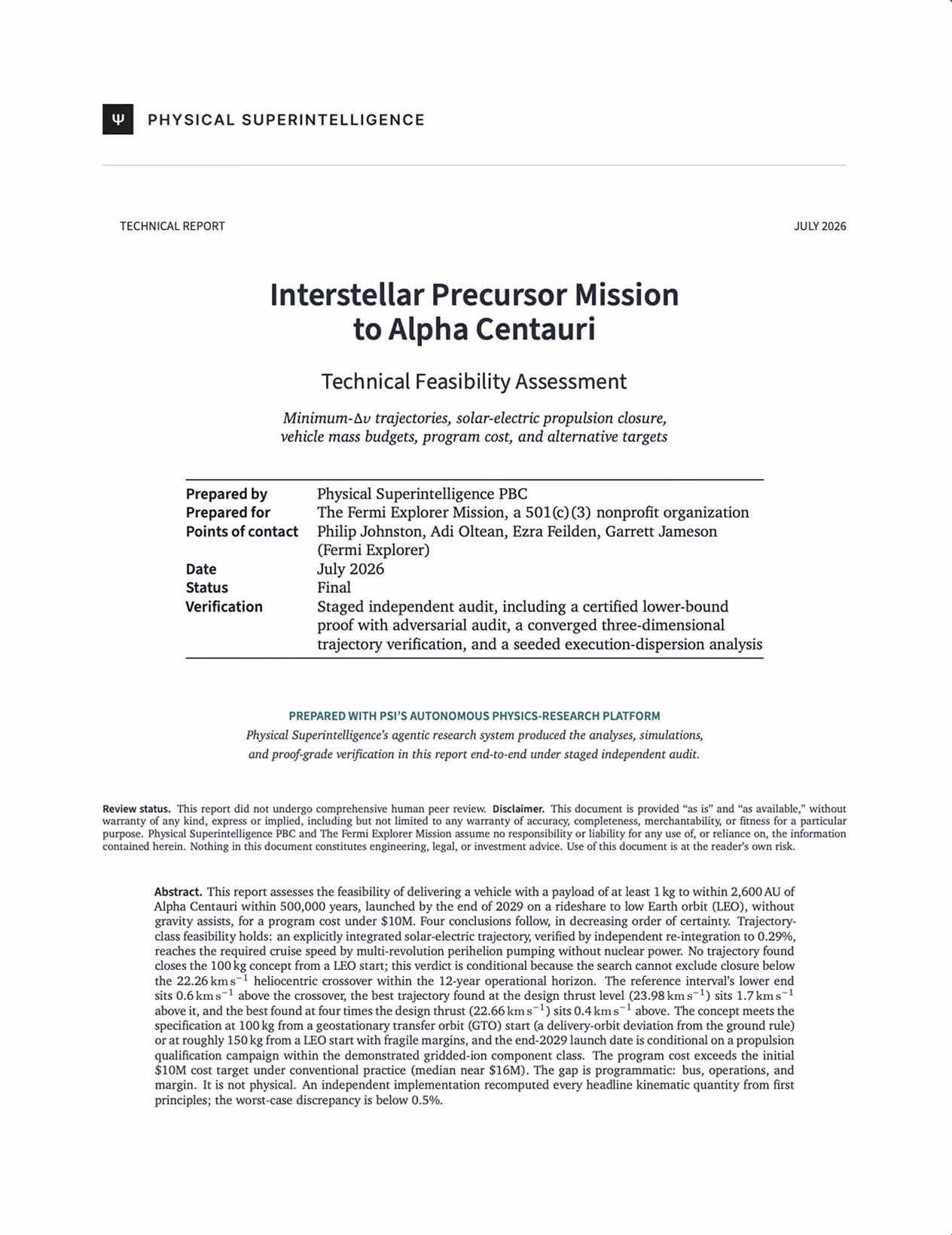 See mission planning and analysis from PSI