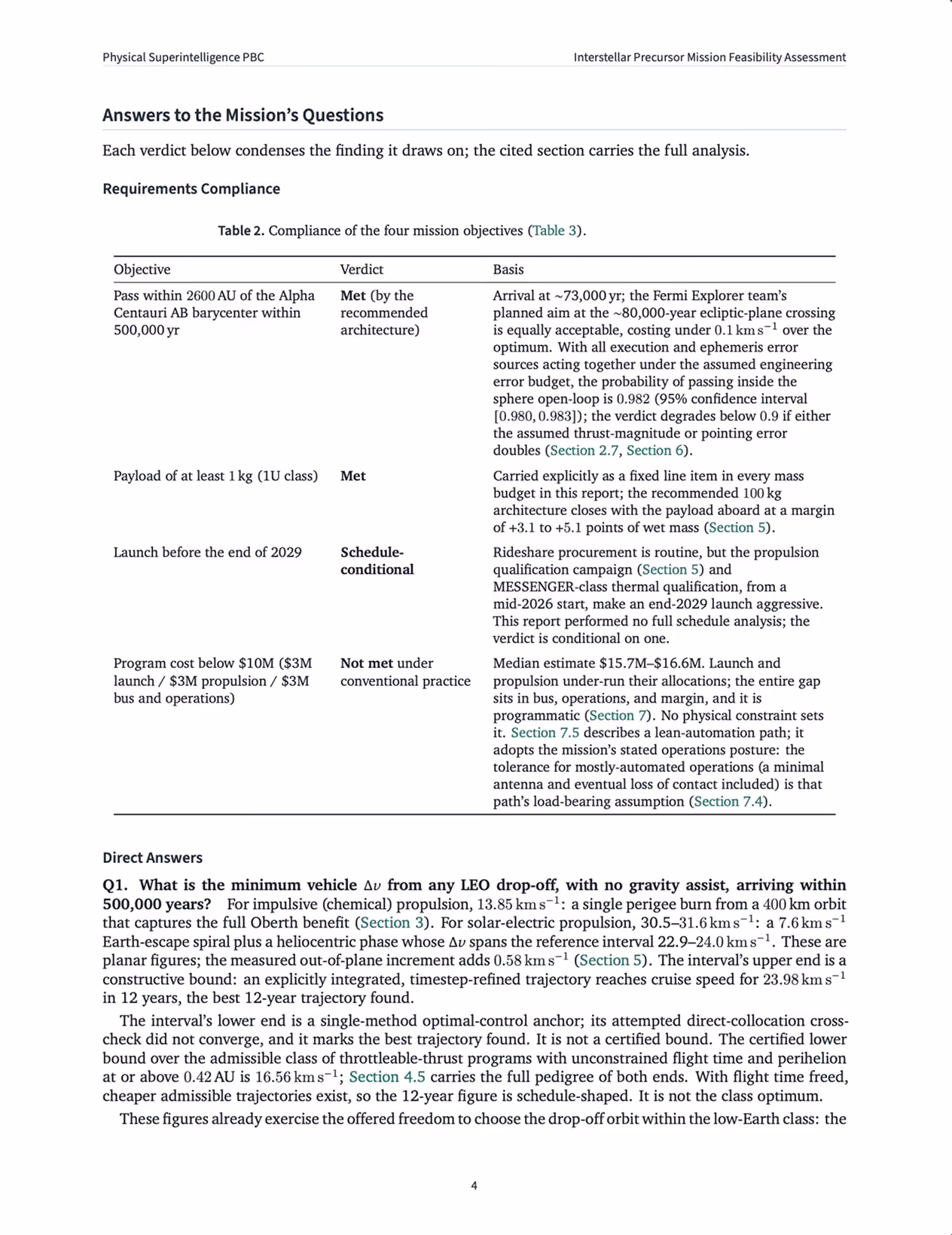See mission planning and analysis from PSI
