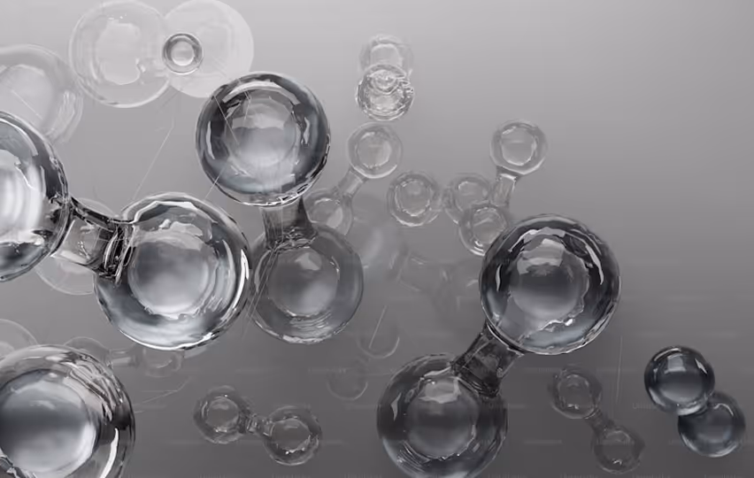 Photo de molécules d'hydrogène.