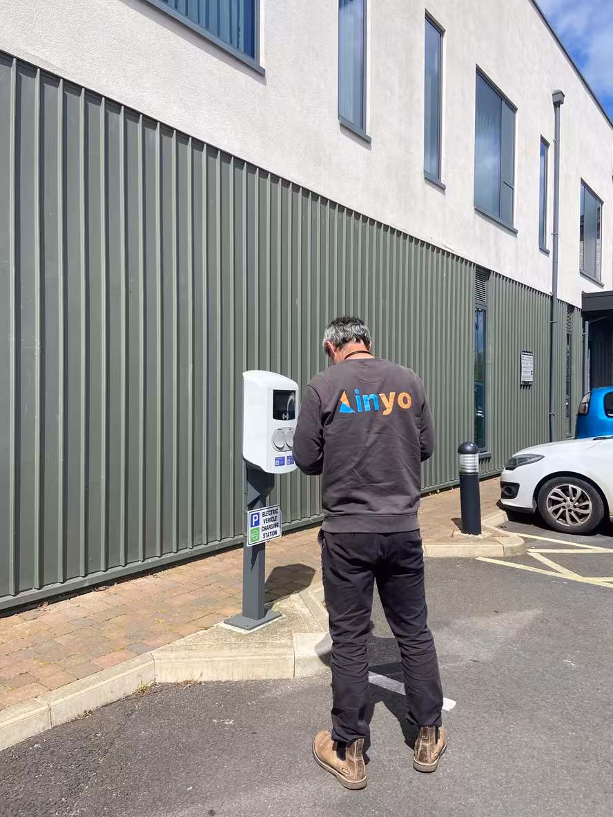 Survey of building for electric charging point installation.