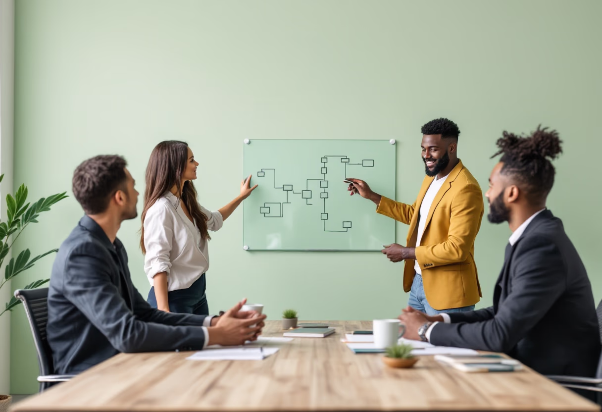 image of a brainstorming session (for a consulting firm)