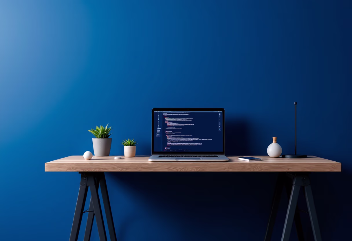 [background image] image of a computer workspace (for a web development agency)