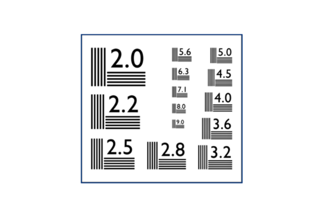 widely acknowledged chart, showcasing black and white line pairs