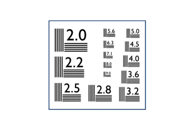 widely acknowledged chart, showcasing black and white line pairs