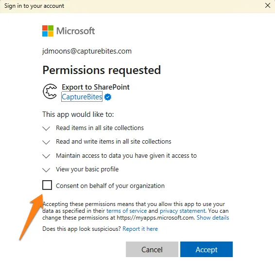 MetaServer_Export-to-SharePoint_Oauth20