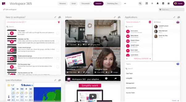 Workspace 365 intranet
