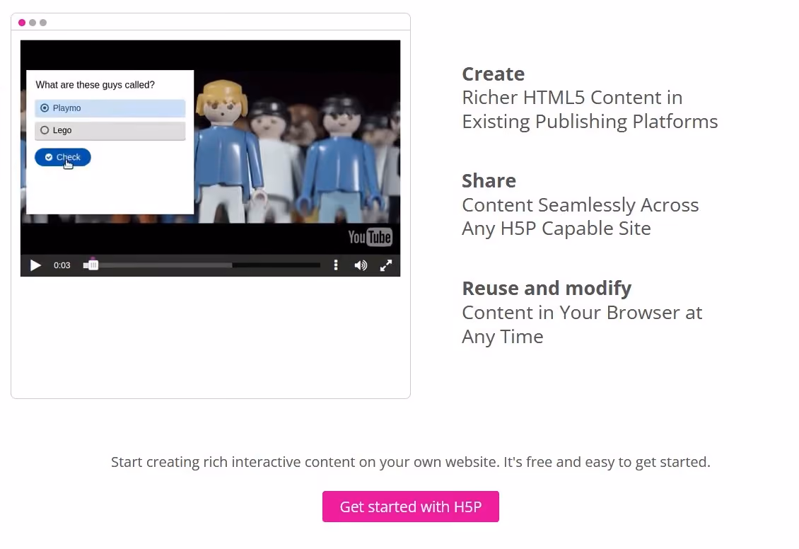 E-Learning Autorentool Vergleich von keelearning_Screenshot H5P
