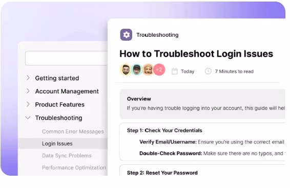 Wissensmanagement Tools für Unternehmen im Vergleich von keelearning - Document360 Screenshot