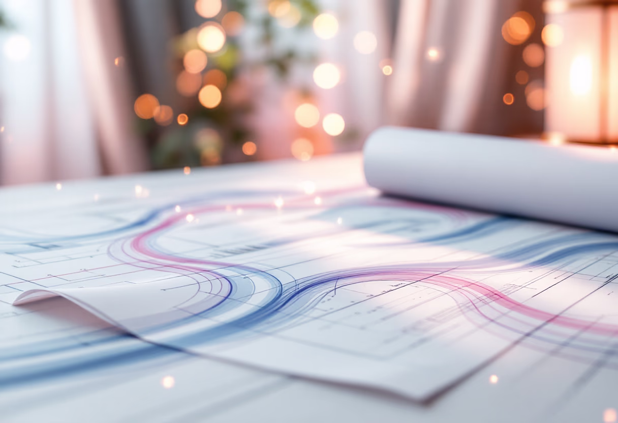 image of construction plans for a general contractor