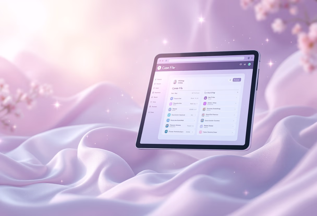 [digital project] image of case file on a tablet (for a legal tech)